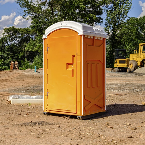 how often are the portable restrooms cleaned and serviced during a rental period in Weston Texas